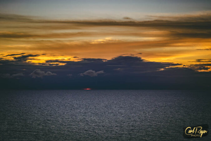 Final glow of the sun near Great Stirrup Cay, BAHAMAS